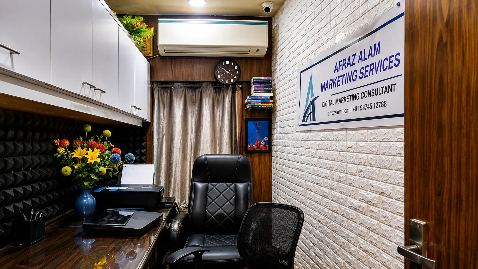 Afraz Alam Marketing Services office in Kaikhali, Kolkata — digital marketing consultant workspace