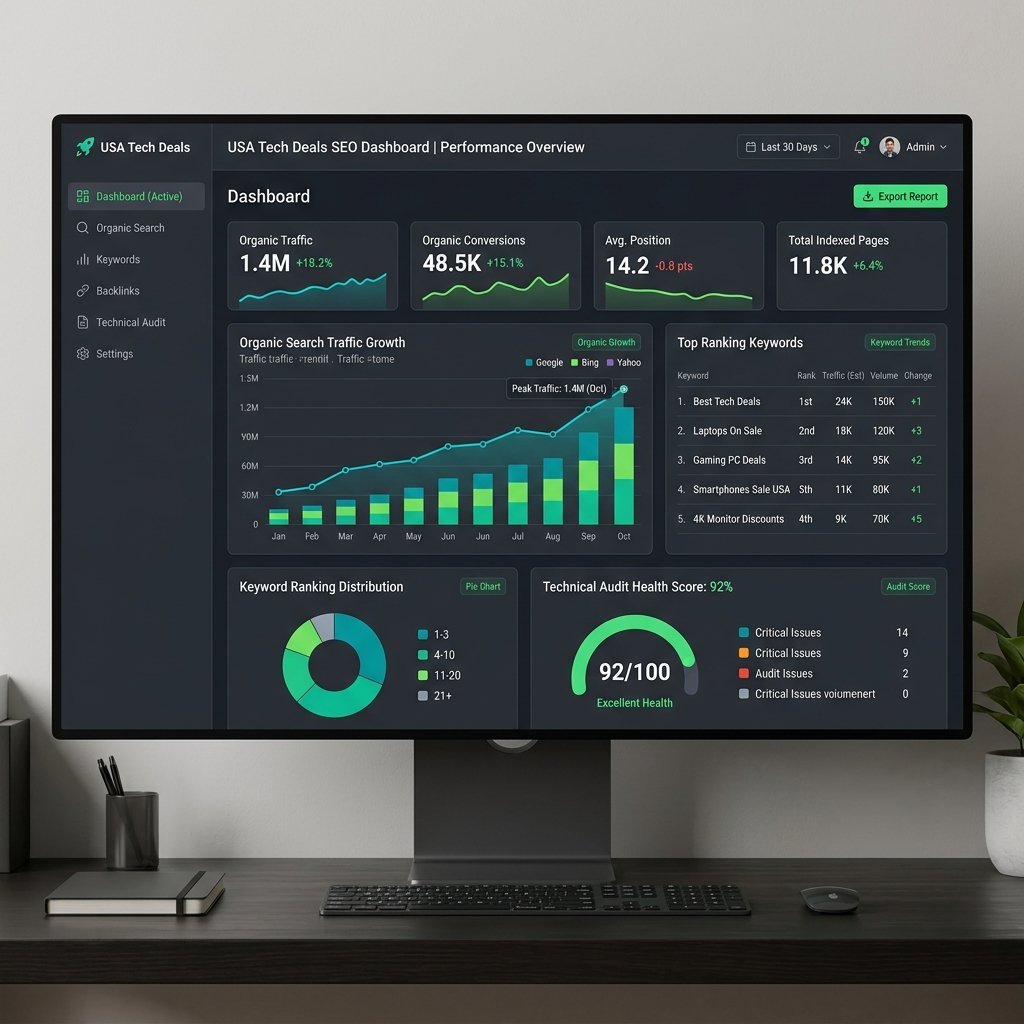 USA Tech Deals SEO performance growth