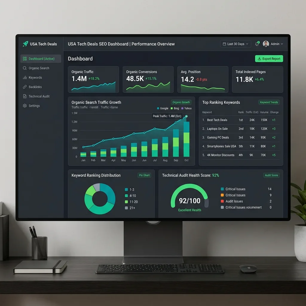 USA Tech Deals SEO performance growth